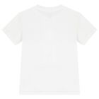 Boys White Cotton Polo Bear & Crab T-Shirt, 1, hi-res