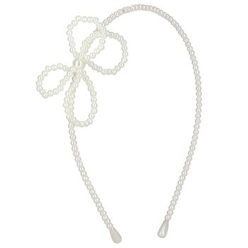 Girls White Pearl Headband