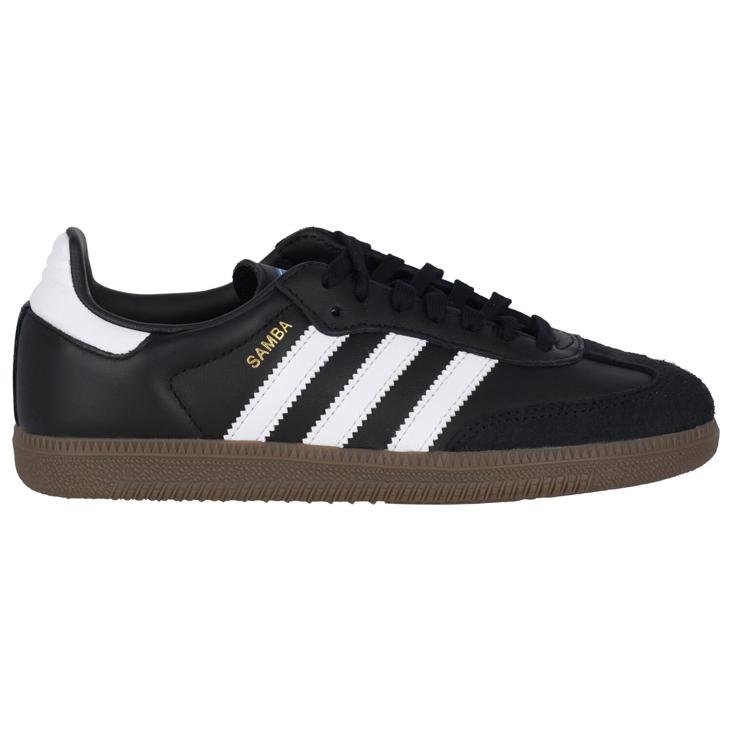 Black Logo Samba Trainers, 1, hi-res