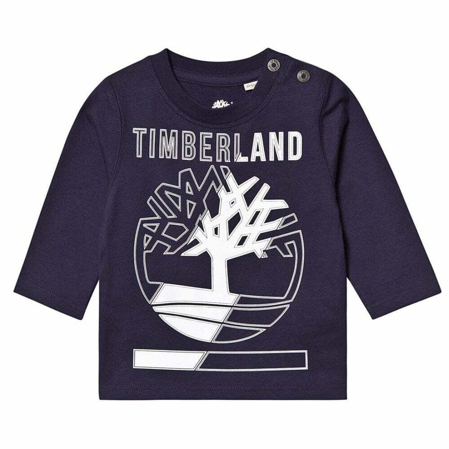 Baby Boys Navy Blue Logo Top, 1, hi-res image number null