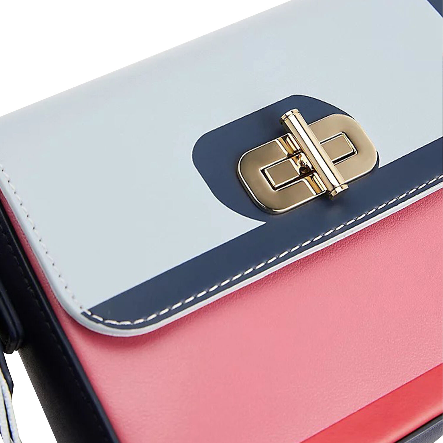 Girls Blue & Pink Logo Handbag, 1, hi-res