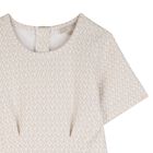 Girls Beige Logo Dress, 1, hi-res