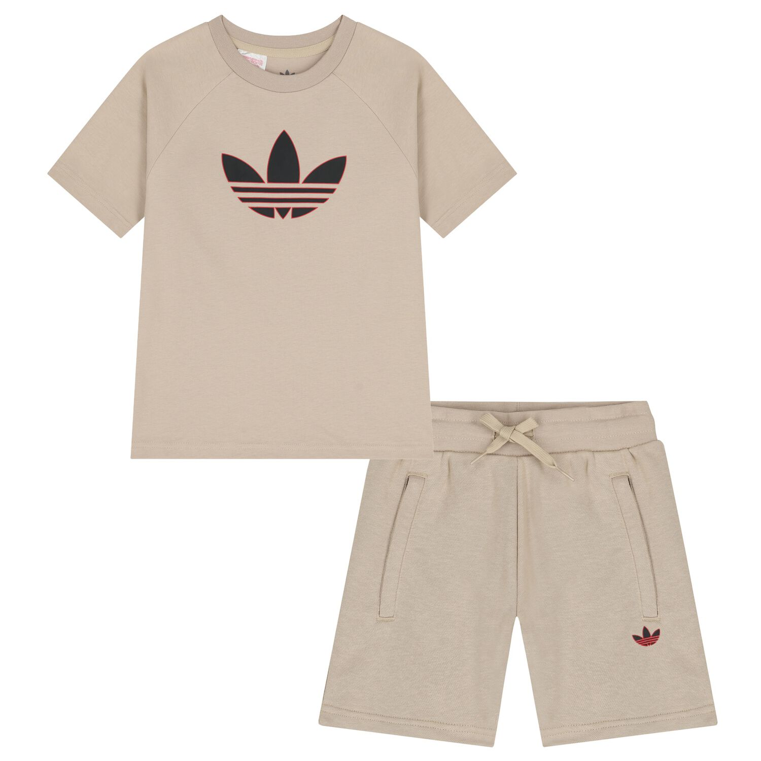 Boys Khaki Logo Shorts Set, 1, hi-res