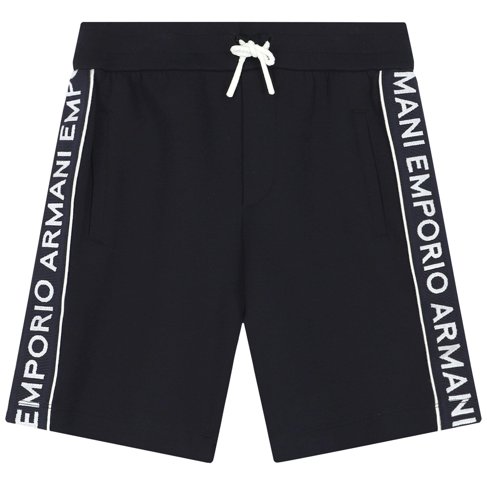 Emporio Armani Boys Navy Blue Logo Shorts Junior Couture UK