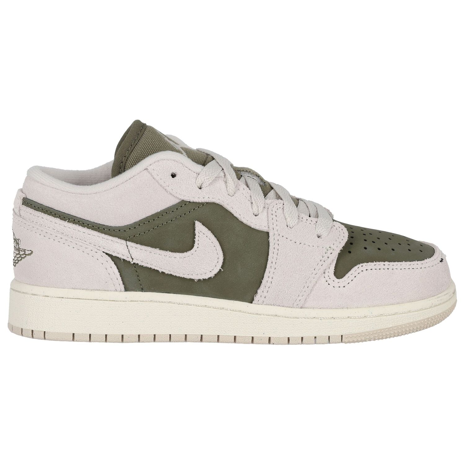 Green & White Air Jordan 1 Low Trainers, 1, hi-res