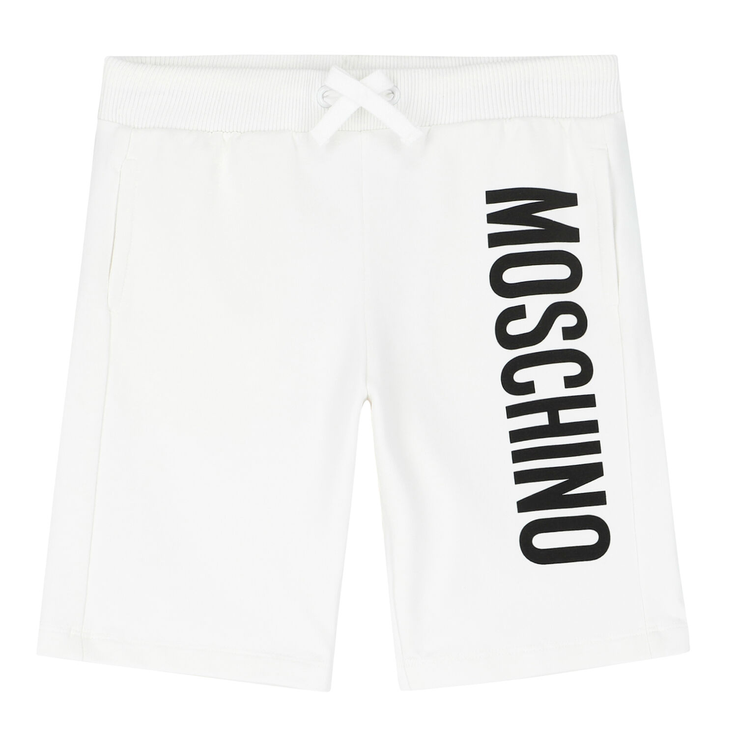 Boys White Logo Shorts, 2, hi-res