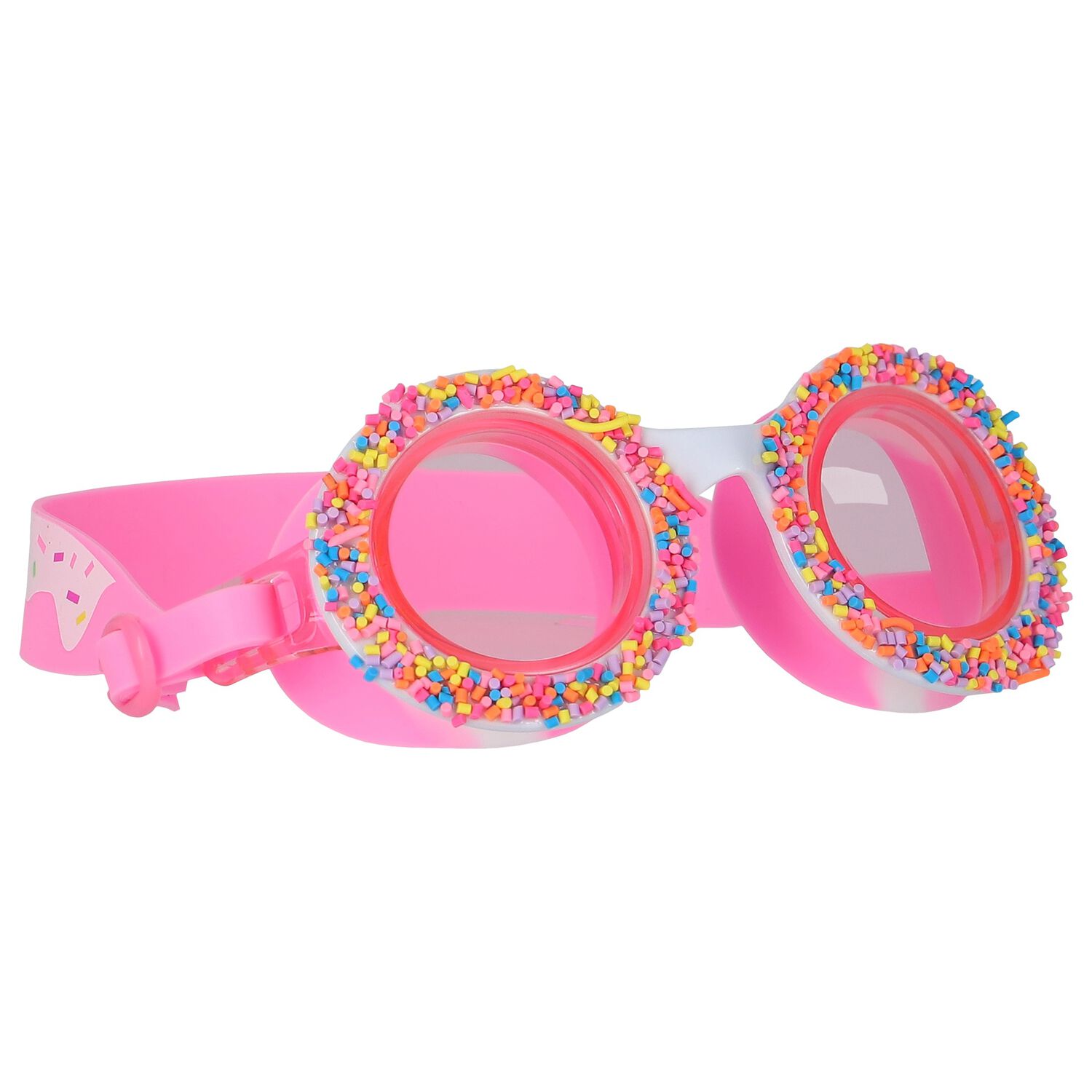 Girls Pink Donut Swimming Goggles, 1, hi-res