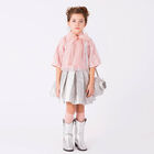 Girls Silver Rose Circular Shoulder Bag, 1, hi-res