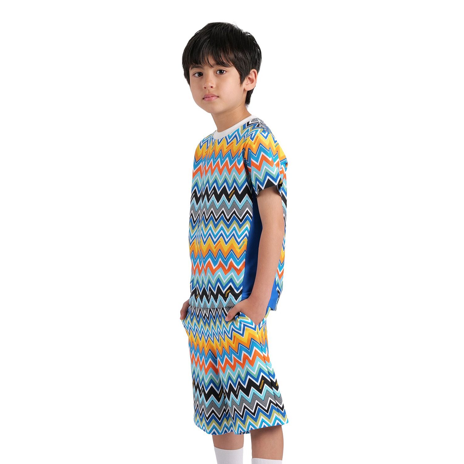 Boys Multi-Coloured Zig Zag Shorts, 1, hi-res image number null