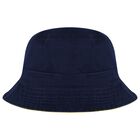 Boys Navy Blue & Yellow Reversible Hat, 1, hi-res