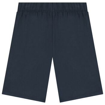 Boys White & Navy Blue Logo Pyjamas
