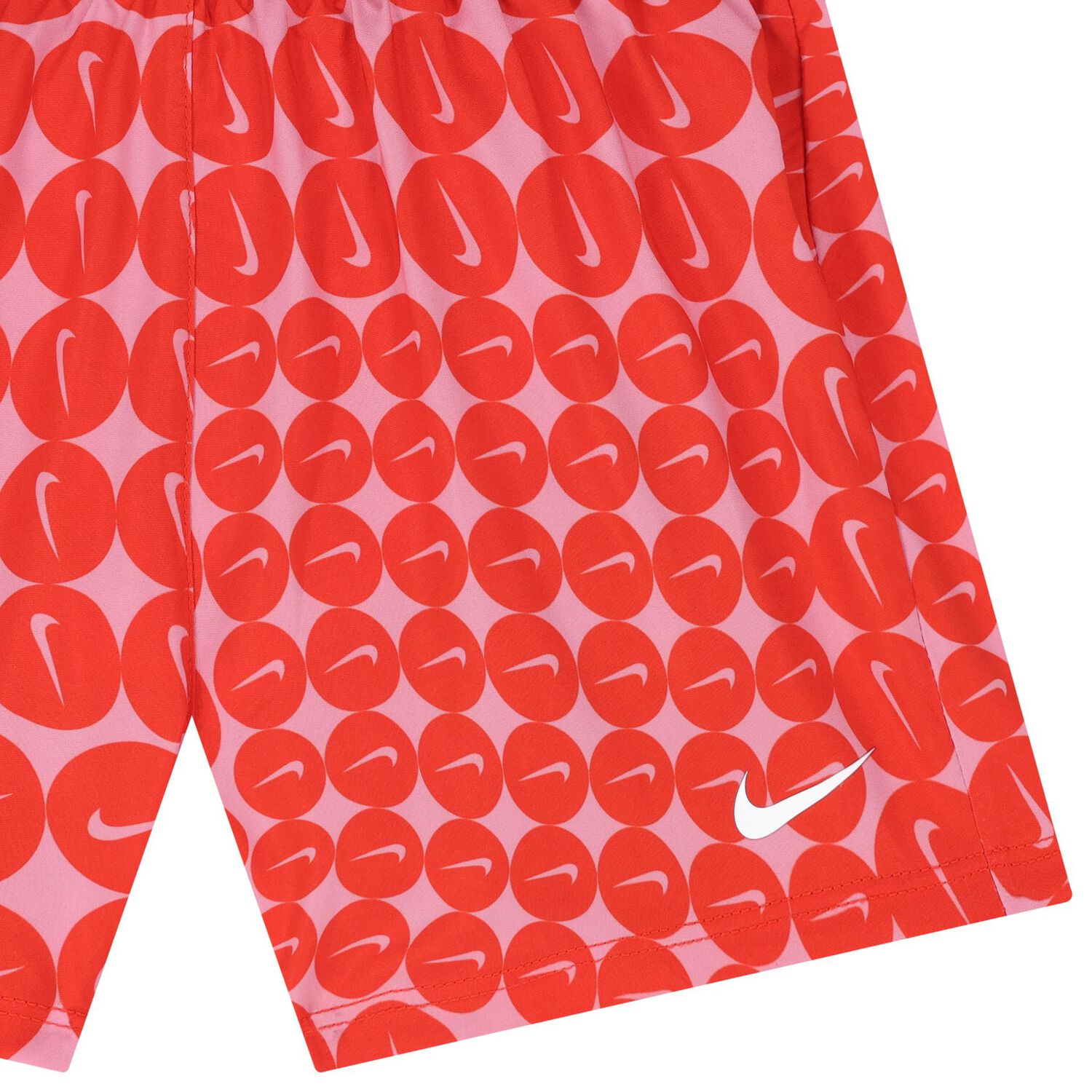 Girls Orange & Pink Logo Shorts, 1, hi-res