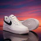 White & Black Air Force 1 Trainers, 1, hi-res