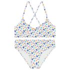 Girls White Turtle Logo Bikini, 1, hi-res