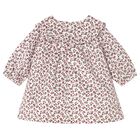 Baby Girls Ivory & Red Floral Dress, 1, hi-res