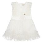 Younger Girls Ivory Tulle Dress Set, 1, hi-res