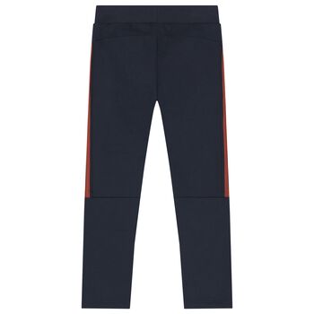Boys Navy Blue Logo Joggers