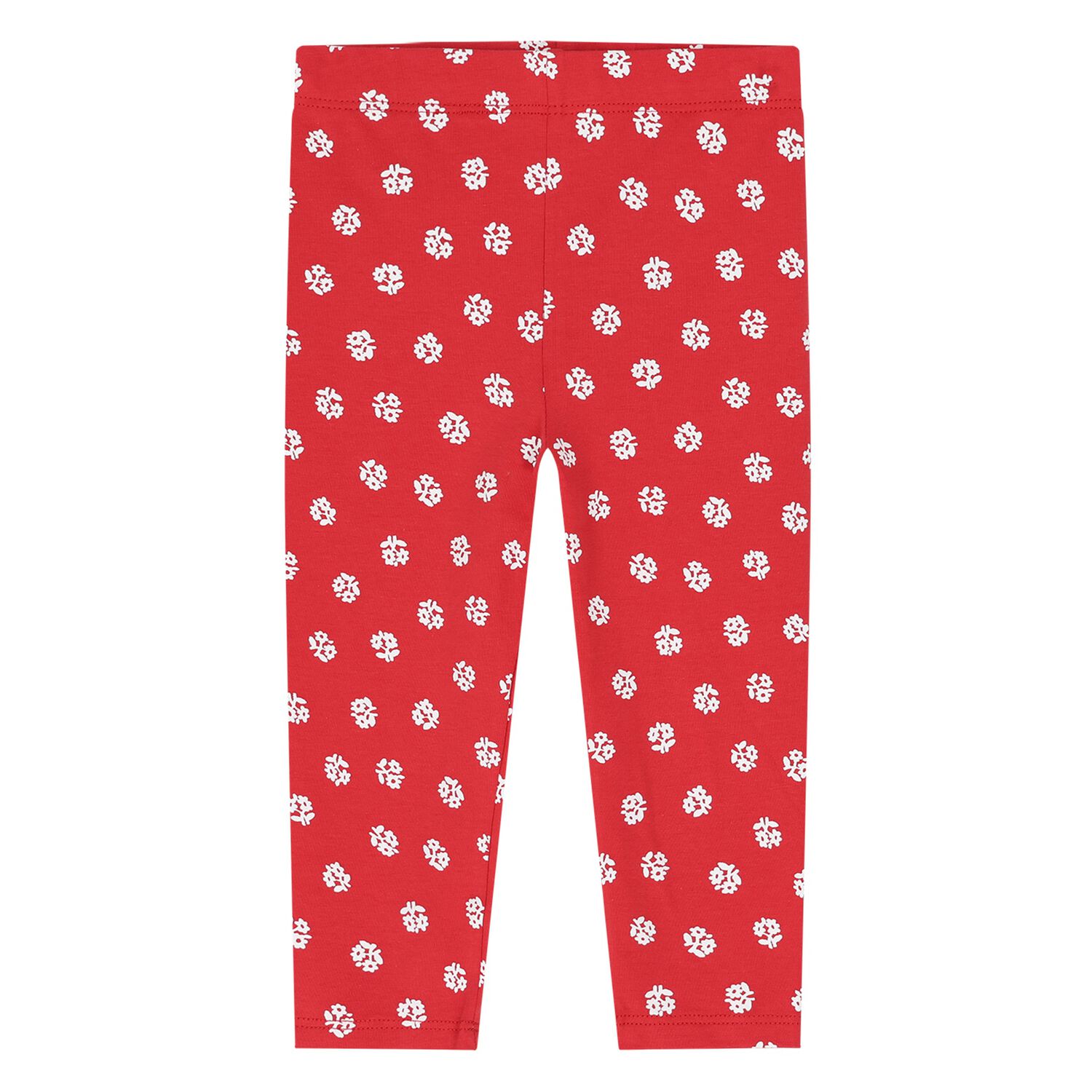 Younger Girls Red Floral Leggings, 1, hi-res