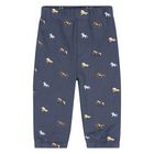 Younger Boys Navy Blue Horse Joggers, 1, hi-res
