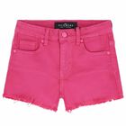 Girls Pink Denim Shorts, 1, hi-res
