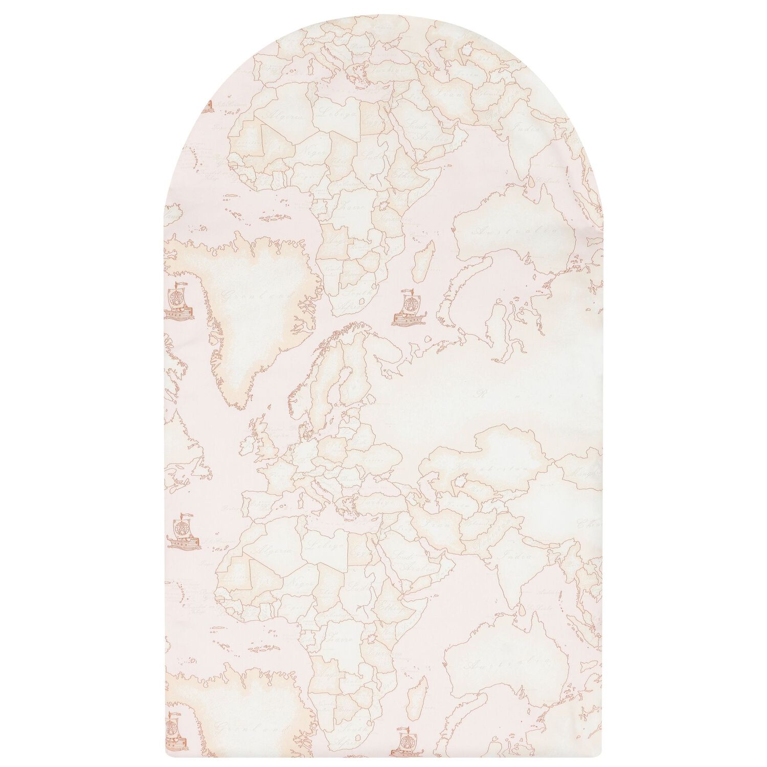 Baby Girls White & Pink Geo Map Baby Nest, 1, hi-res