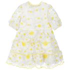 Girls Ivory & Yellow Floral Dress, 1, hi-res