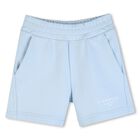 Younger Boys Blue Logo Shorts, 1, hi-res