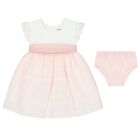 Baby Girls White & Pink Dress Set, 1, hi-res