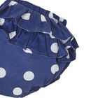 Baby Girls White & Navy Blue Shorts Set, 1, hi-res