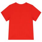 Younger Boys Red Logo T-Shirt, 5, hi-res