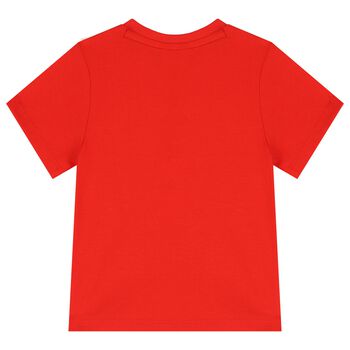 Younger Boys Red Logo T-Shirt