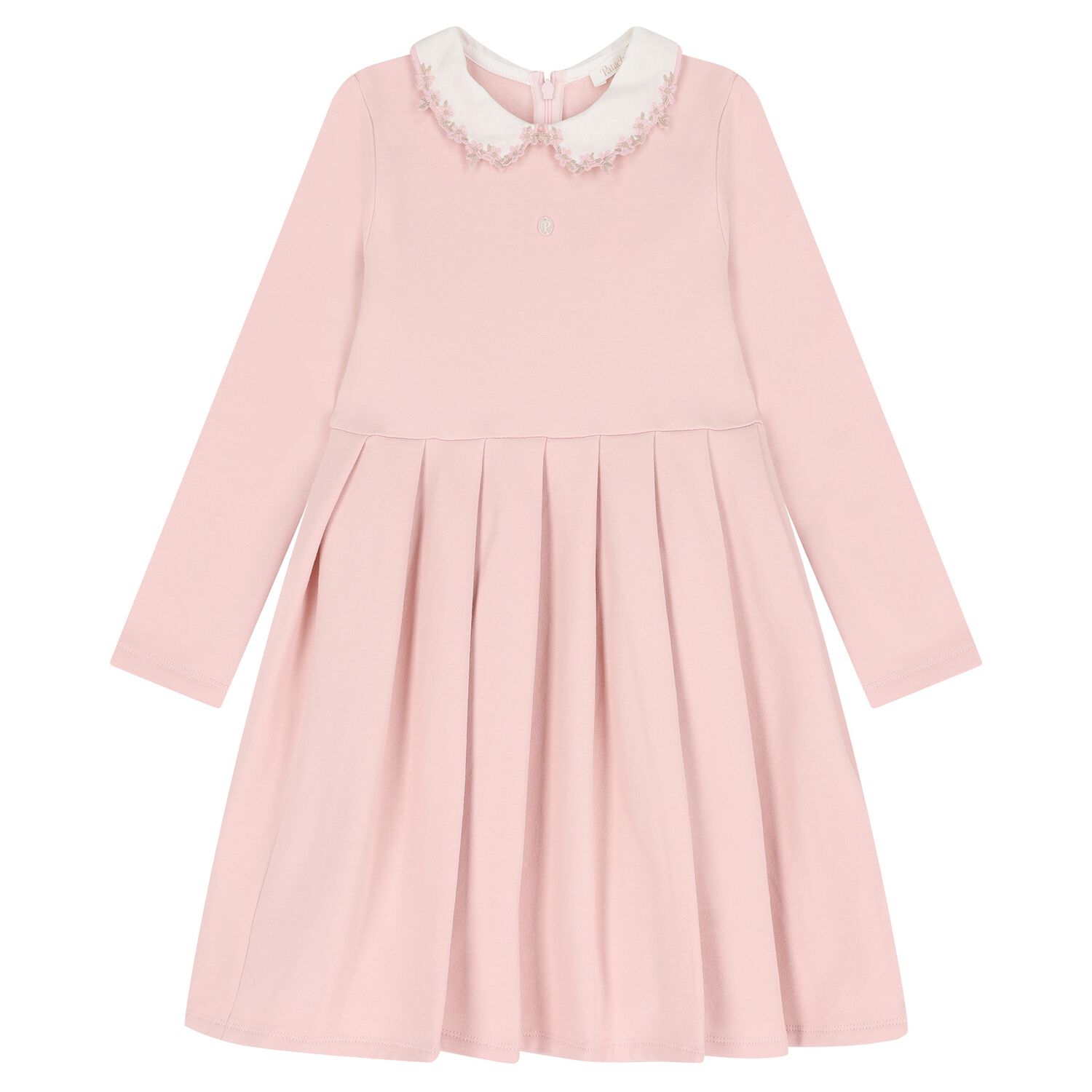 Girls Pink Pleated Dress, 1, hi-res