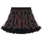 Girls Red & Green Tartan Pixie Skirt, 1, hi-res