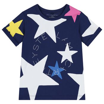 Girls Navy Blue Star T-Shirt