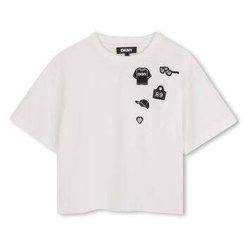 Girls Mini Me White Logo T-Shirt