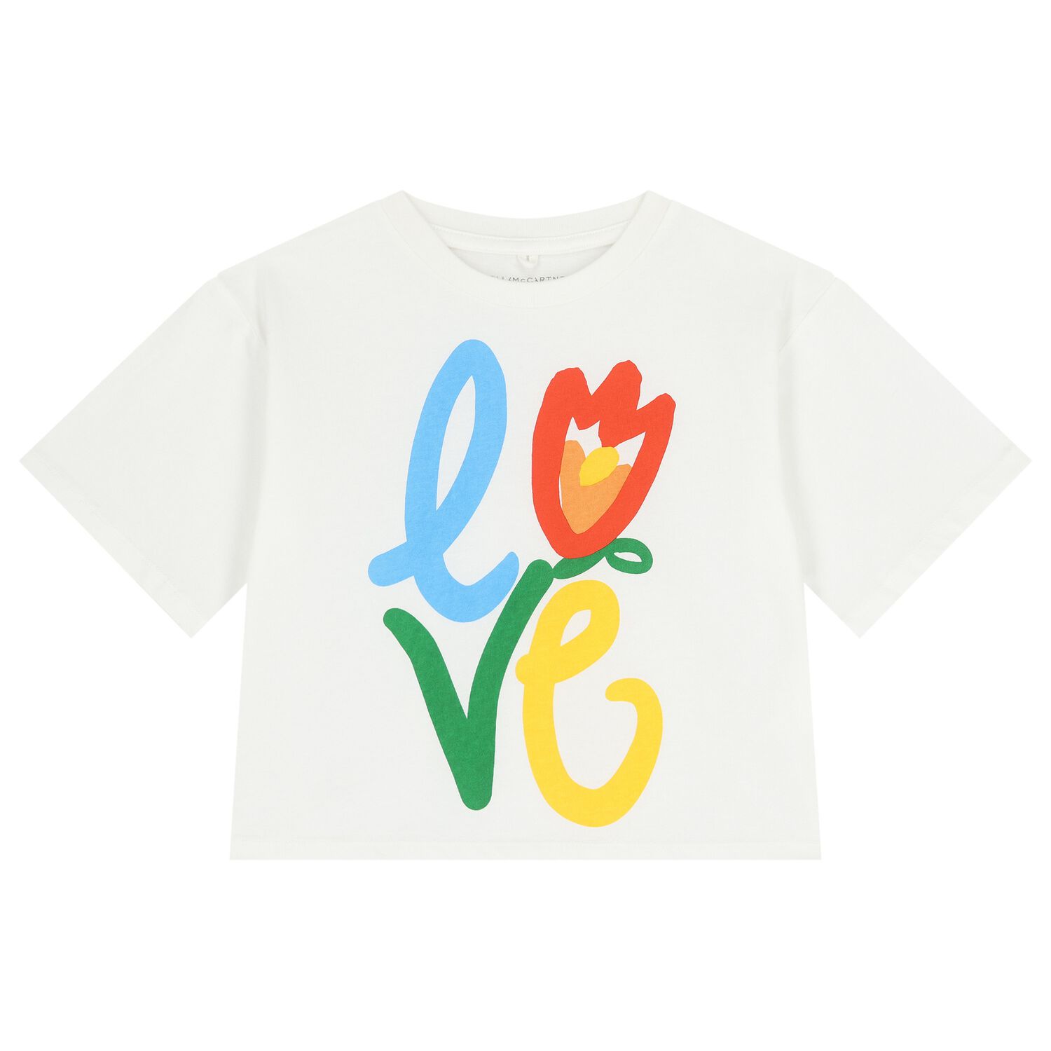 Girls Ivory Flower T-Shirt, 1, hi-res
