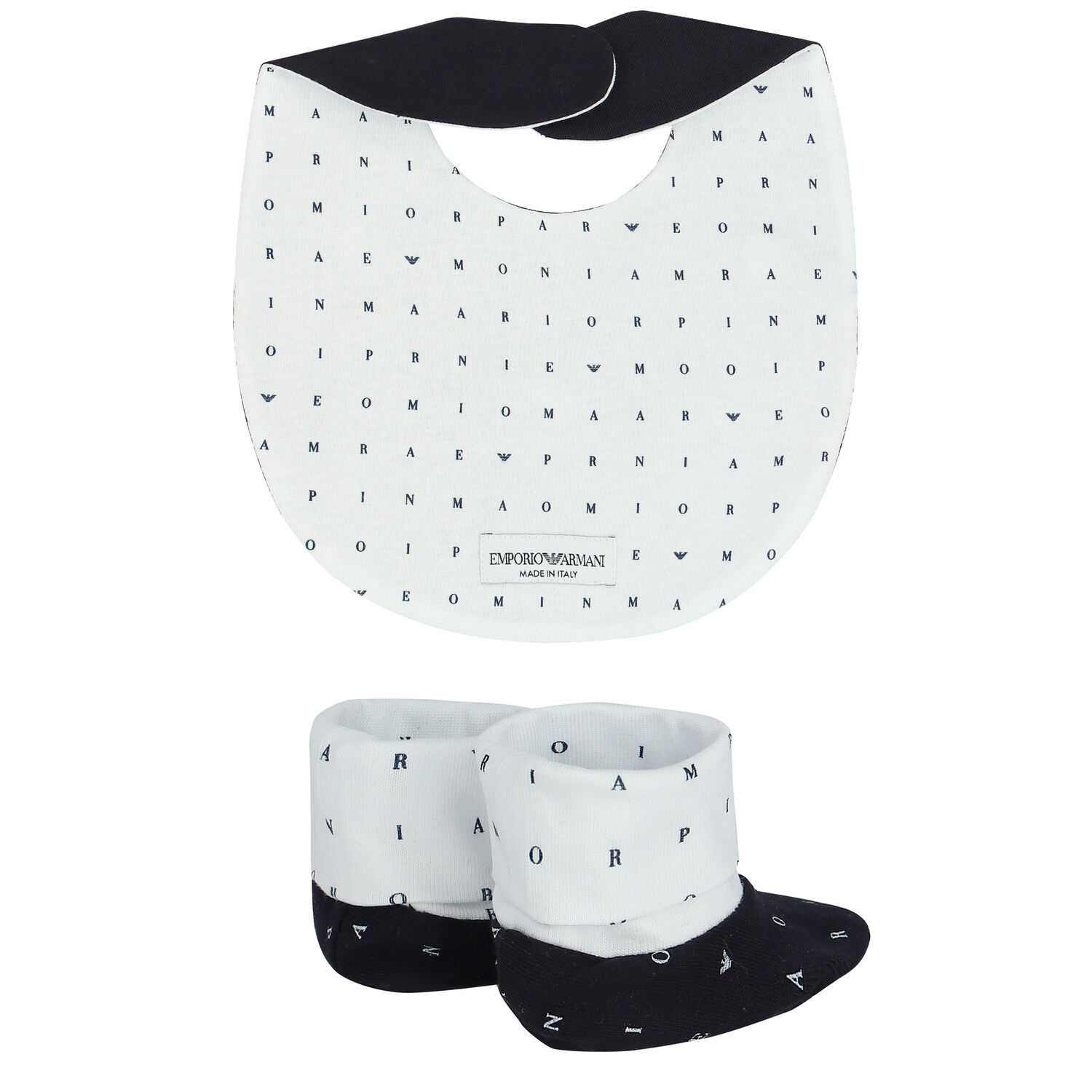 Baby Boys Navy Blue Logo Bib Set, 1, hi-res