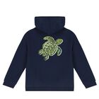 Boys Blue Turtle Hooded Top, 1, hi-res