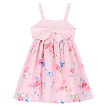 Girls Pink Floral Dress