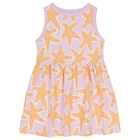 Girls Purple & Orange Star Fish Dress, 1, hi-res