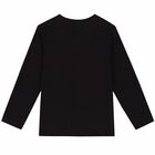 Boys Black Astronaut Long Sleeve Top, 1, hi-res