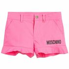 Girls Pink Logo Shorts, 1, hi-res