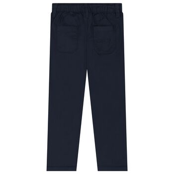 Boys Navy Blue Cotton Trousers