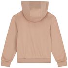 Beige Logo Hooded Top, 2, hi-res