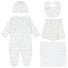 Baby Girls White & Pink Babygrow Roses Gift Set, 1, hi-res