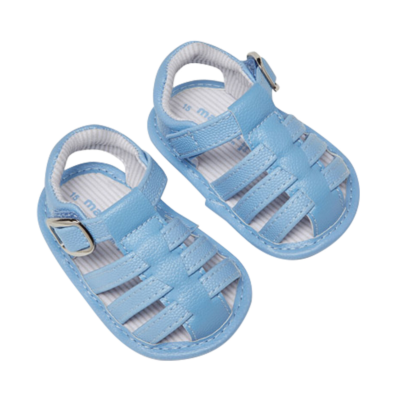 Baby Boys Blue Sandals, 4, hi-res