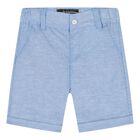 Younger Boys Navy Blue & Blue Shorts Set, 1, hi-res