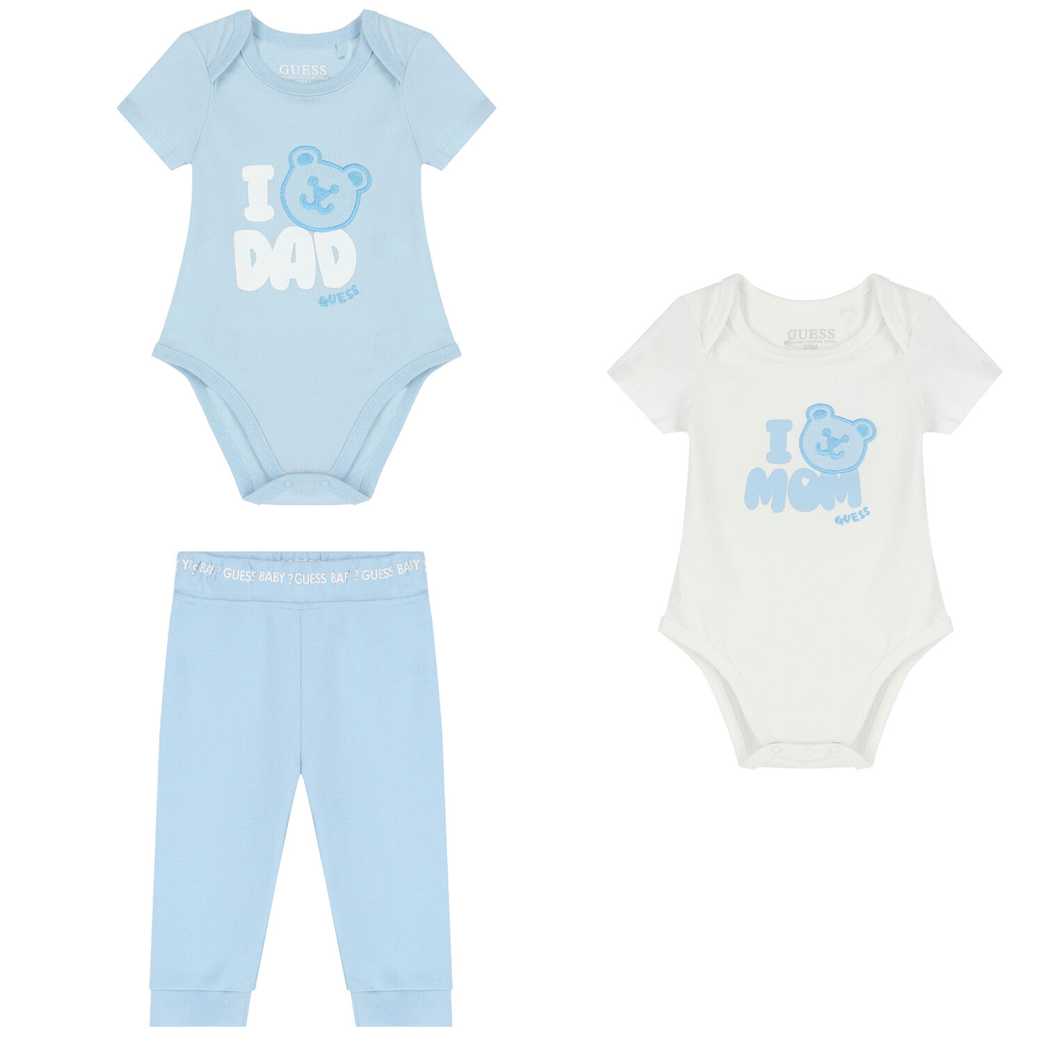 Baby Boys Blue & White Logo Gift Set, 1, hi-res