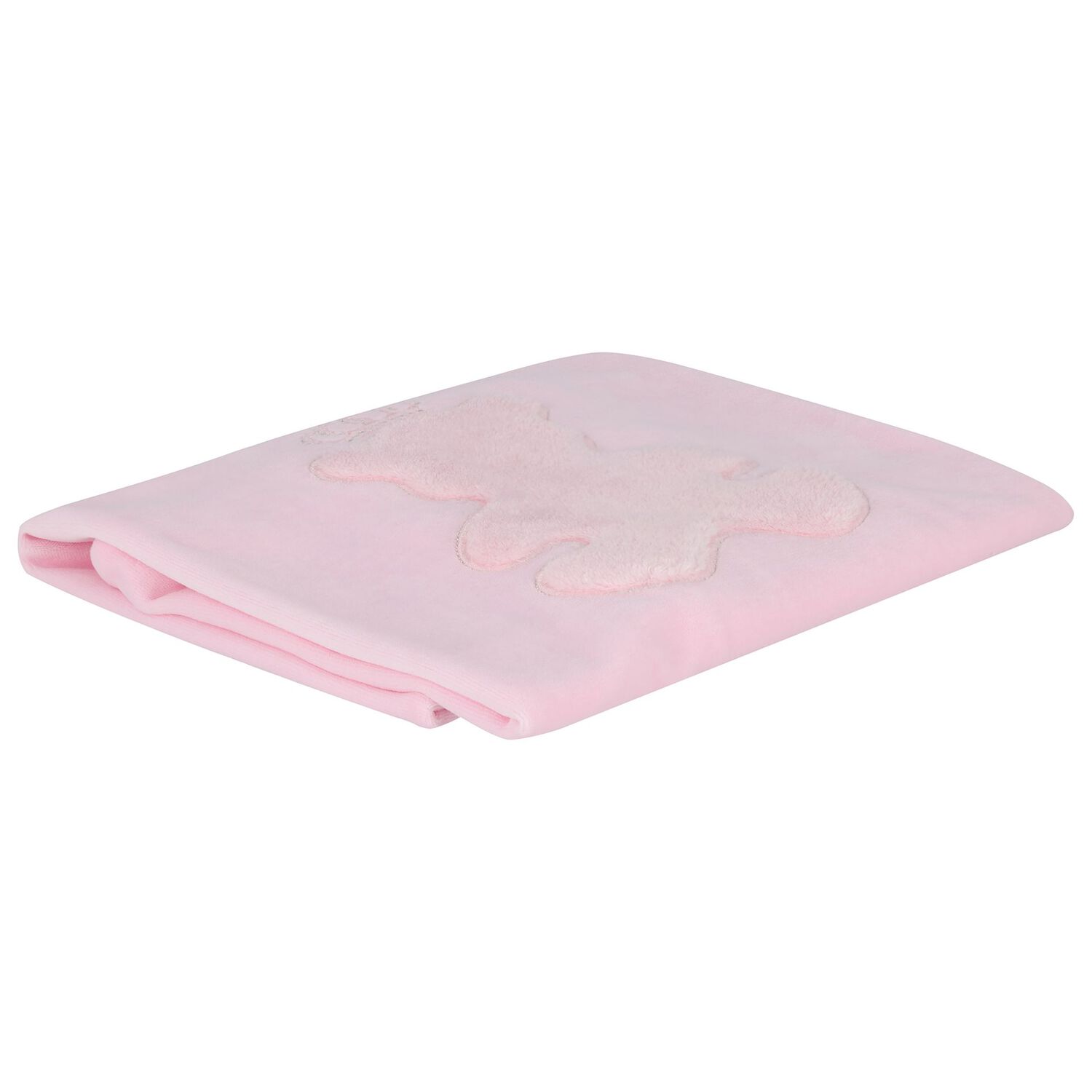 Baby Girls Pink Teddy Bear Blanket, 1, hi-res