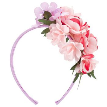 Girls Pink & Lilac Floral Headband